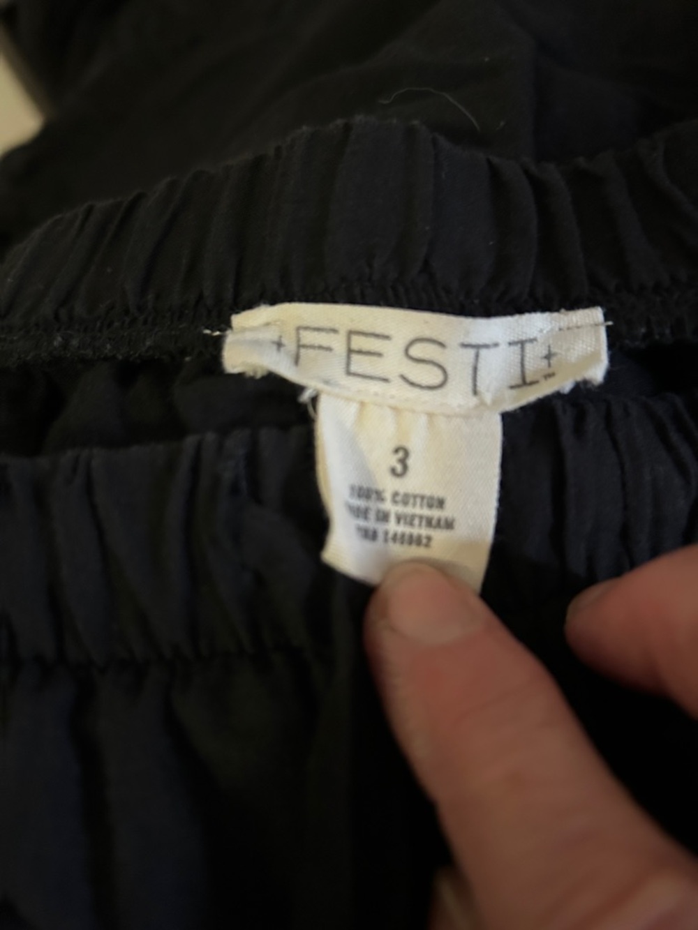 Festi Black Elastic Waist Skirt